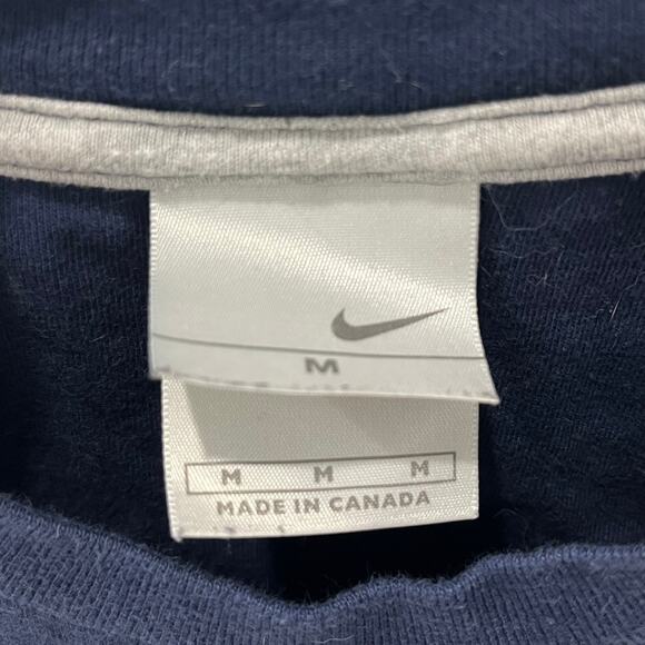 Nike Women's MD "Ready To Get My Run On" Navy Long Sleeve Graphic T-shirt - Picture 5 of 5